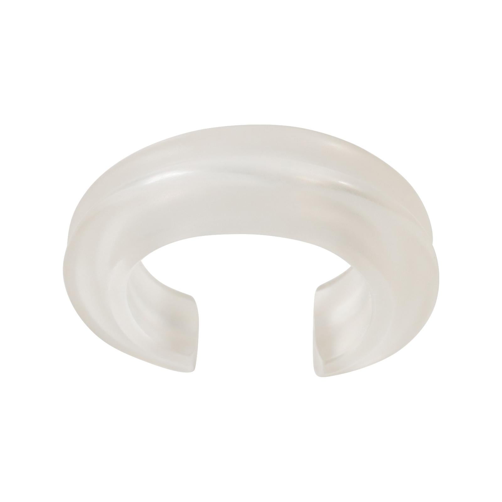 Modern Vintage Catherine Knoll Opague Lucite Cuff Bracelet Circa 1980's For Sale