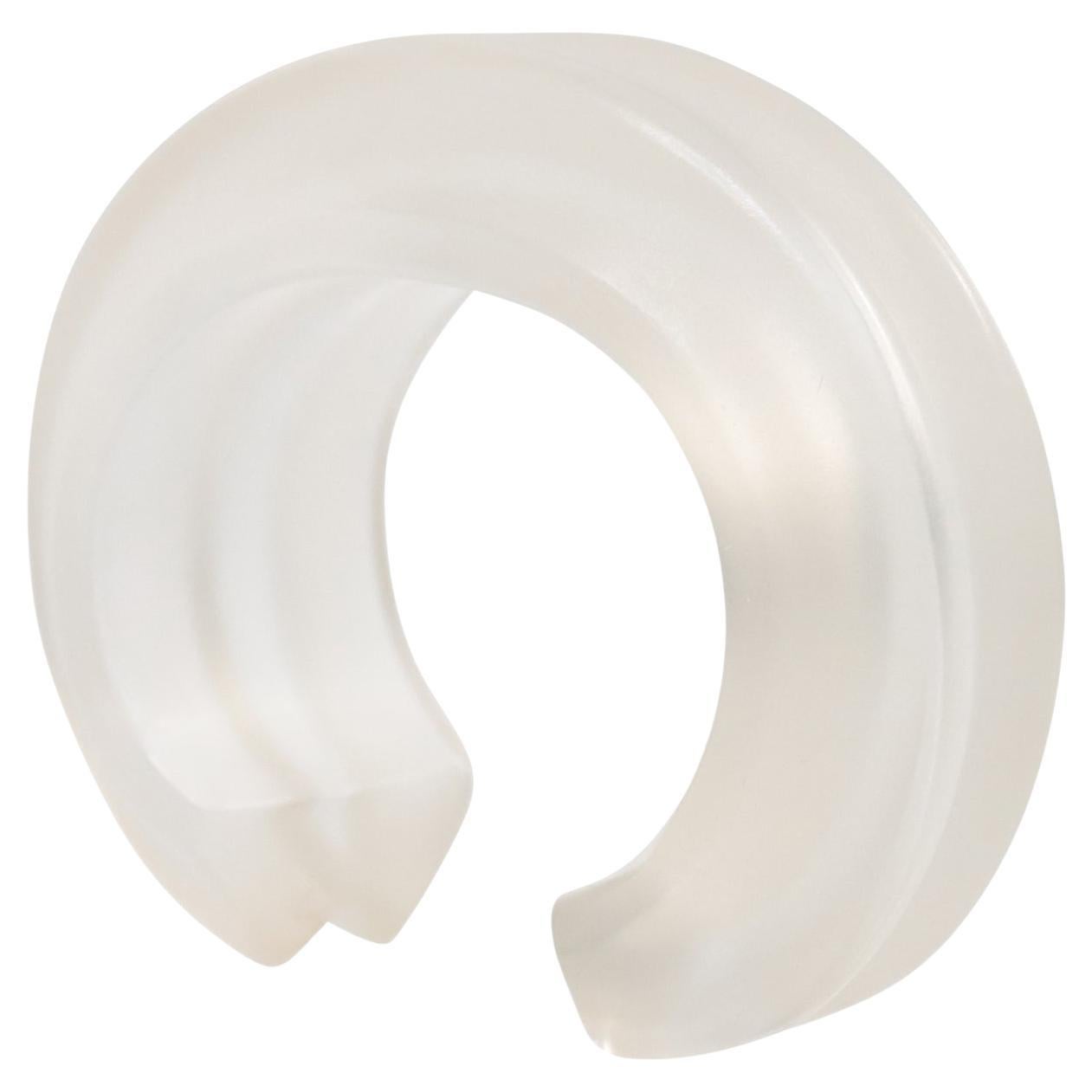 Vintage Catherine Knoll Opague Lucite Cuff Bracelet Circa 1980's For Sale