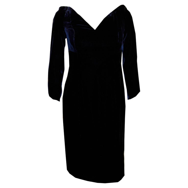 Vintage Catherine Walker for the Chelsea Design Company Velvet Cocktail  Dress