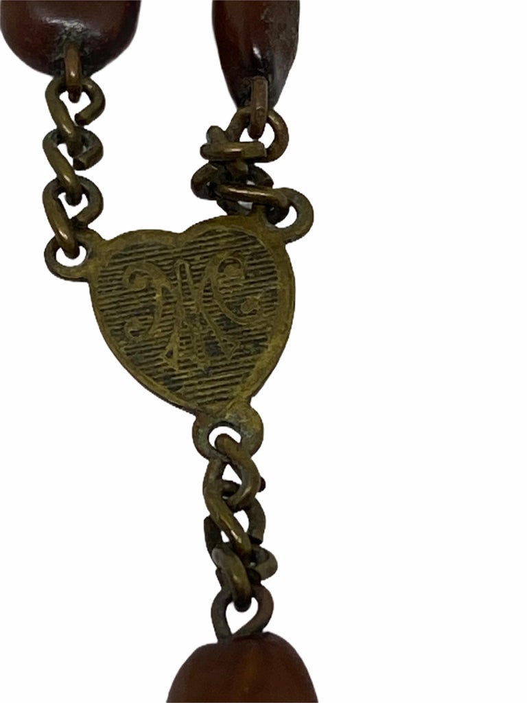 Vintage Catholic Reliquary Box Crucifix Pendant w. Relics of Saints