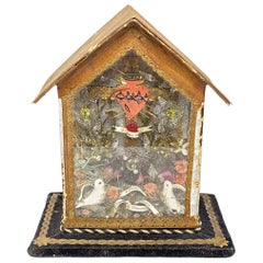 Vintage Catholic Reliquary Box Monastery Work with Relics of Different Saints