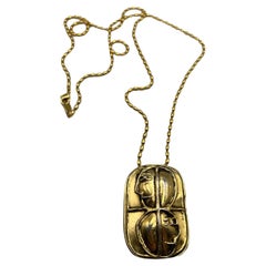 Vintage Cathy Gins für Accessocraft Goldfarbene Vintage-Halskette in Goldtönen