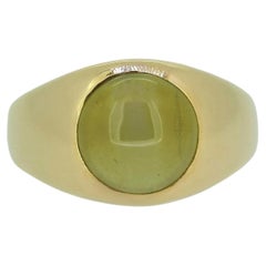 Vintage Cat's Eye Chrysoberyl Single Stone Ring (bague à une pierre)