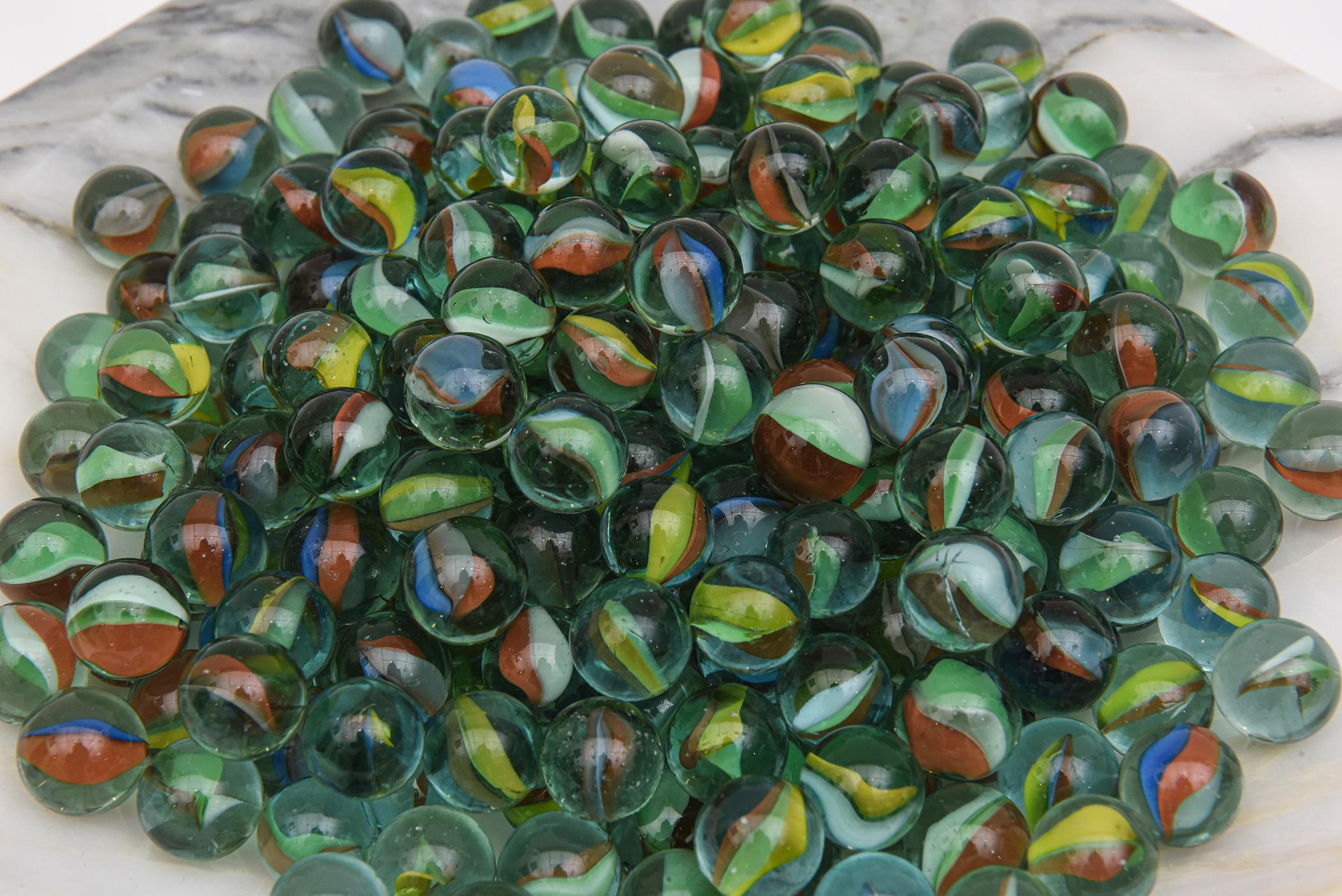  Cats Eye Glass Marbles Collection of 234 Mid Century Modern 2