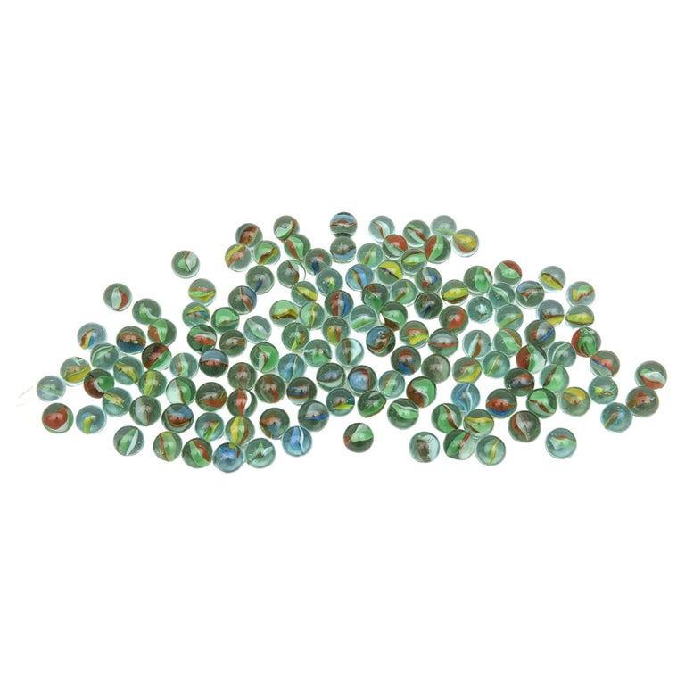 Vintage Cats Eye Glass Marbles Collection of 234 For Sale at 1stDibs
