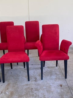 Cattelan vintage Set di 8 sedie Italia LULU -- 2 sedie con braccioli e 6 sedie da pranzo senza braccioli