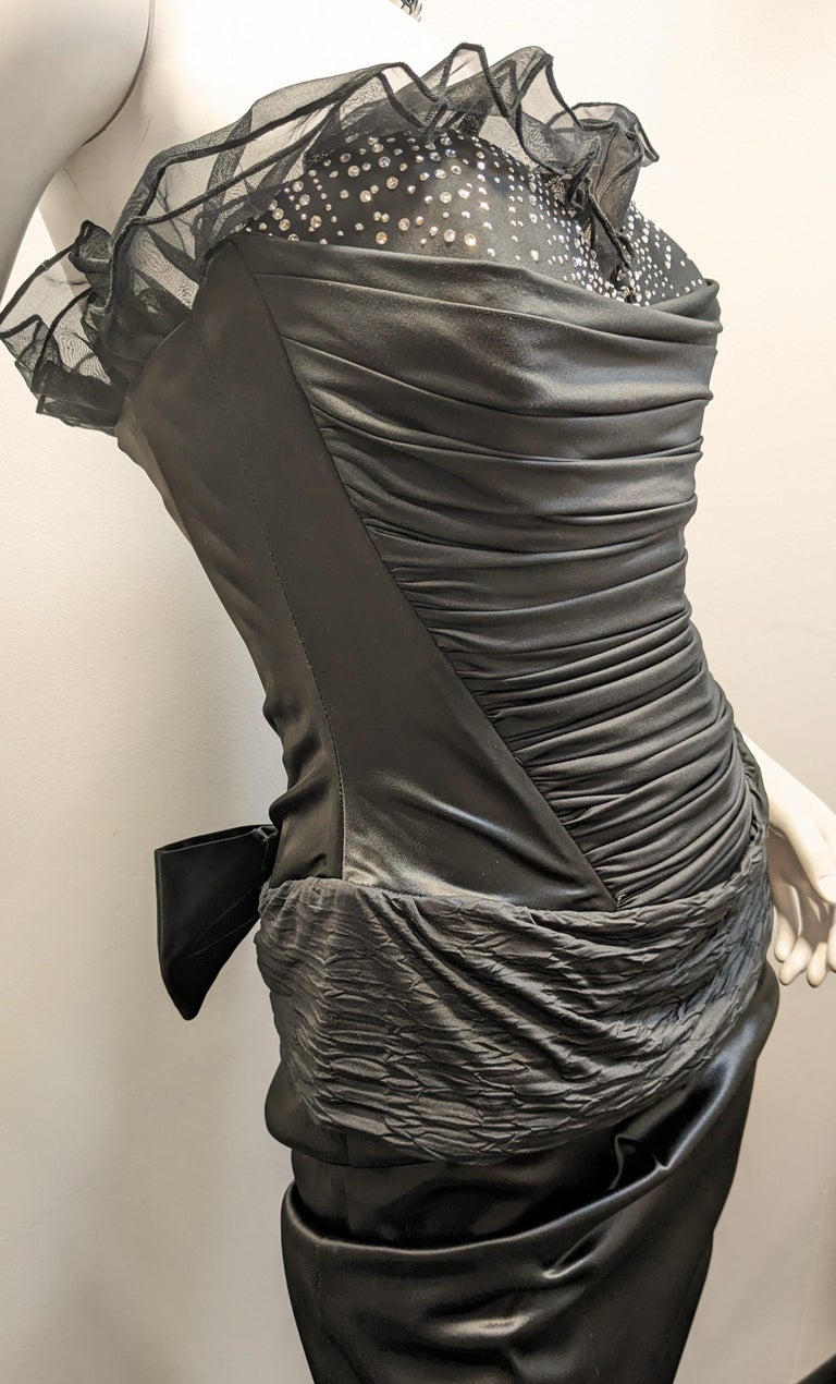 catwalk collection corset dress Corset Dress Black Lace And Satin Dress Catwalk Collection Vintage Black Lace Satin Corset Dress