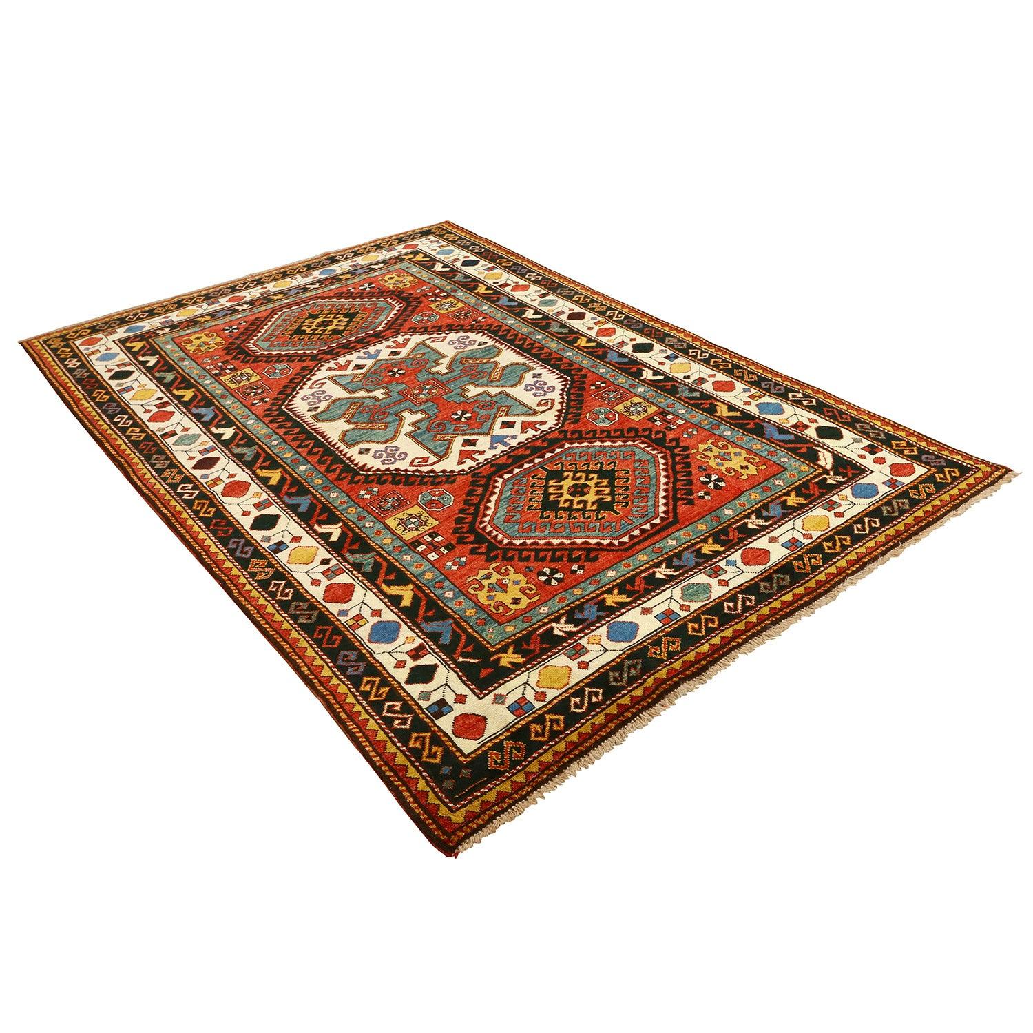 Vintage Caucaisia Rug in Wool and Cotton 8'5x5'7

Key Details:
Pile: Wool
Foundation: Cotton
Origin: Caucaisia
Design: Center Medallion Lori Pamback
Approximate Age: Vintage
Quality (KPI): 200
Condition: Good
Dimension: 8'5x5'7
Inventory Number: Af1