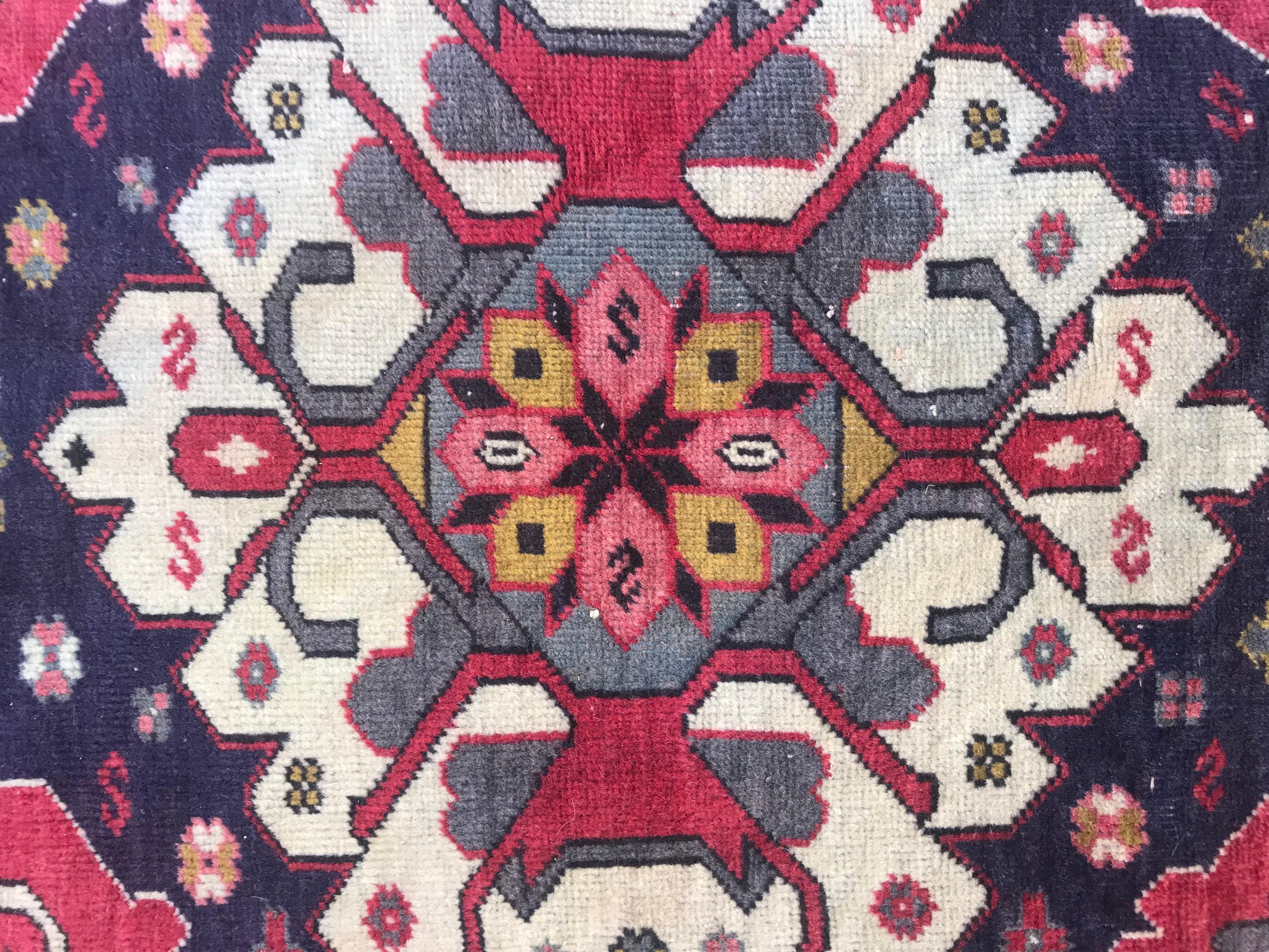 Vintage Caucasian Azerbaijan Rug 5