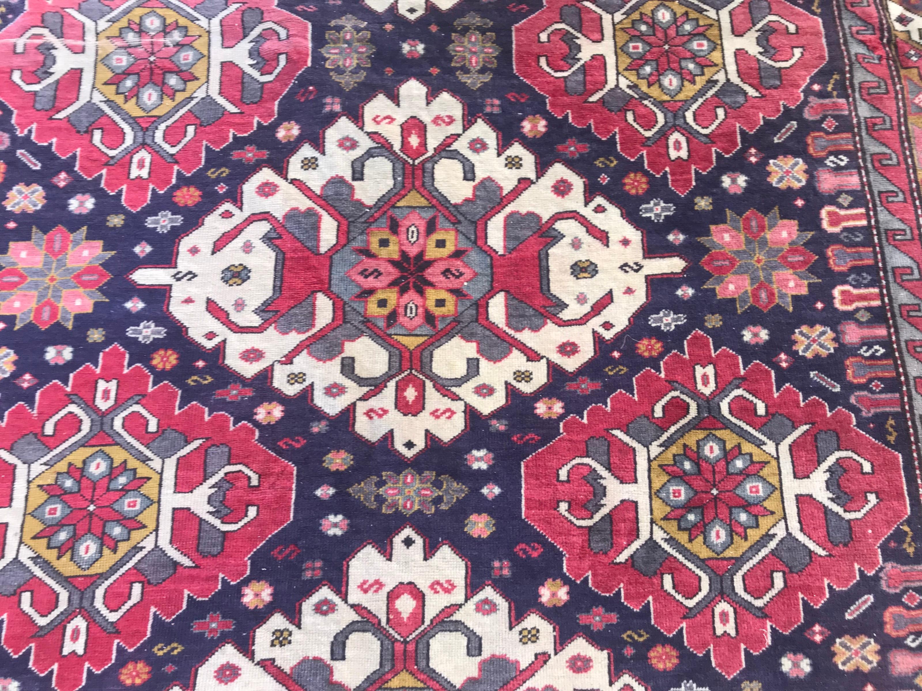 Kazak Vintage Caucasian Azerbaijan Rug