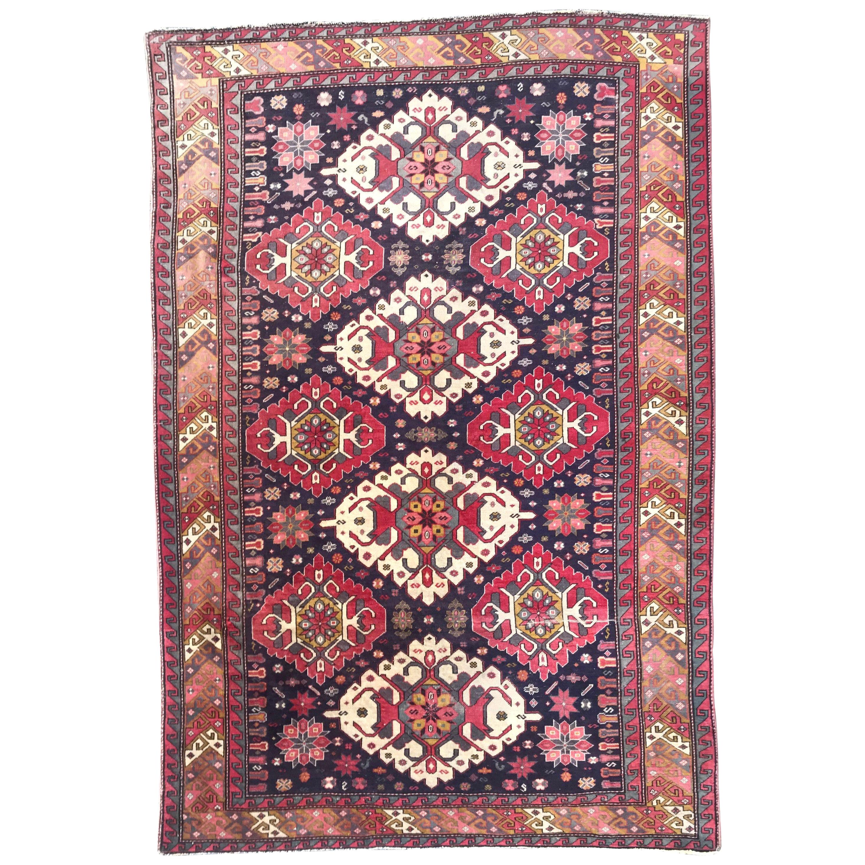 Vintage Caucasian Azerbaijan Rug For Sale at 1stDibs