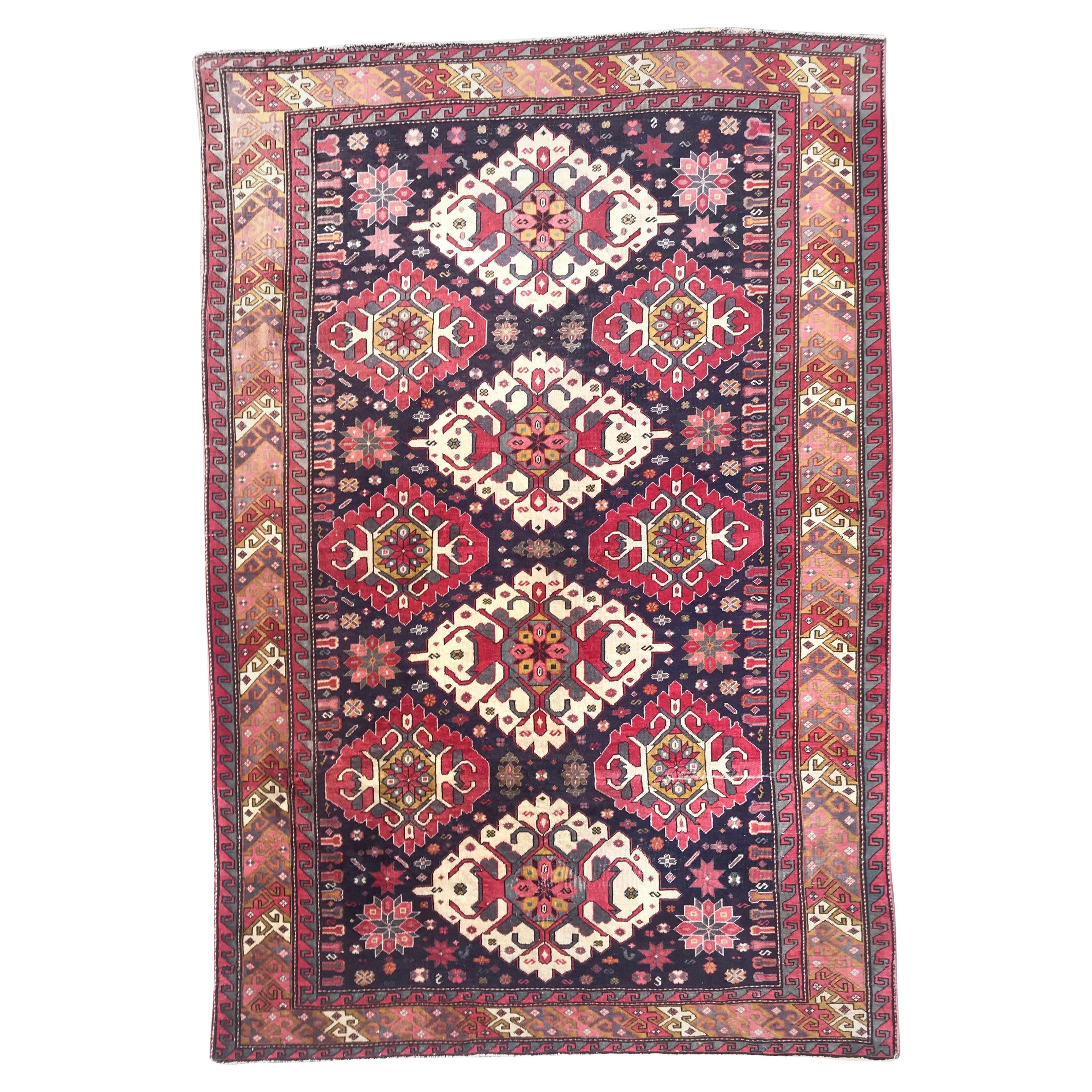 Vintage Caucasian Rug For Sale at 1stDibs