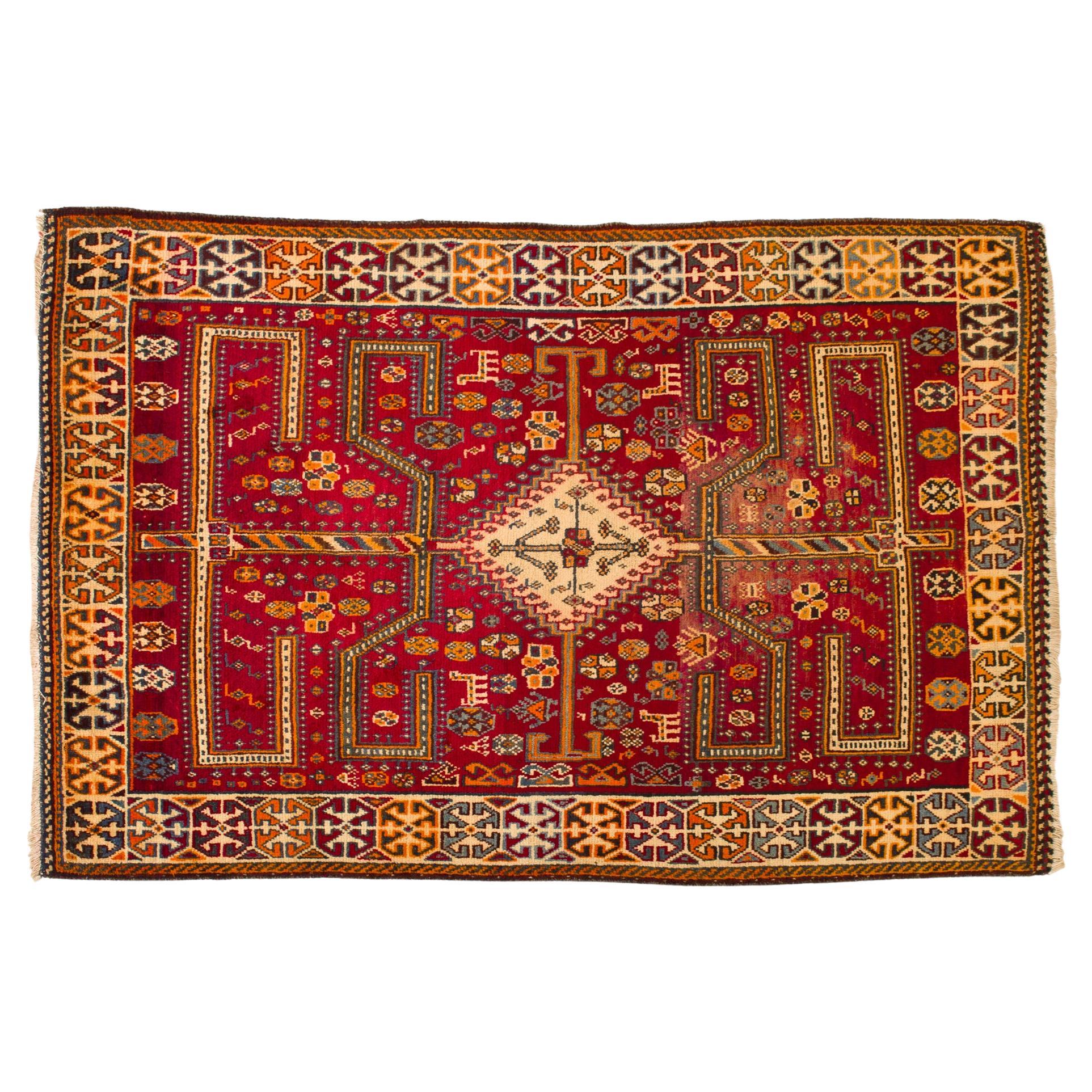 Tapis ou tapis caucasien vintage