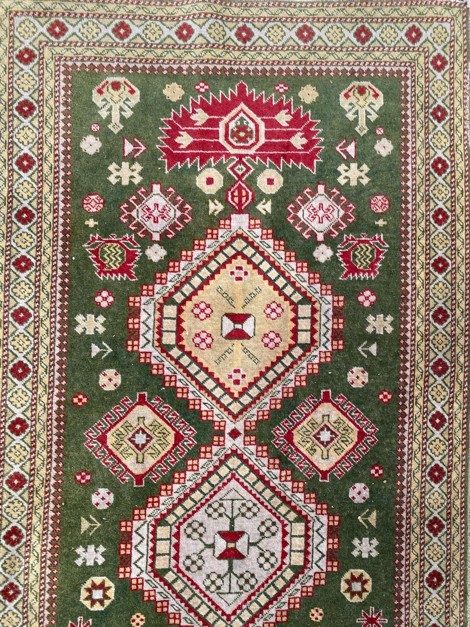 Hand-Knotted Vintage Caucasian Chirwan Runner For Sale