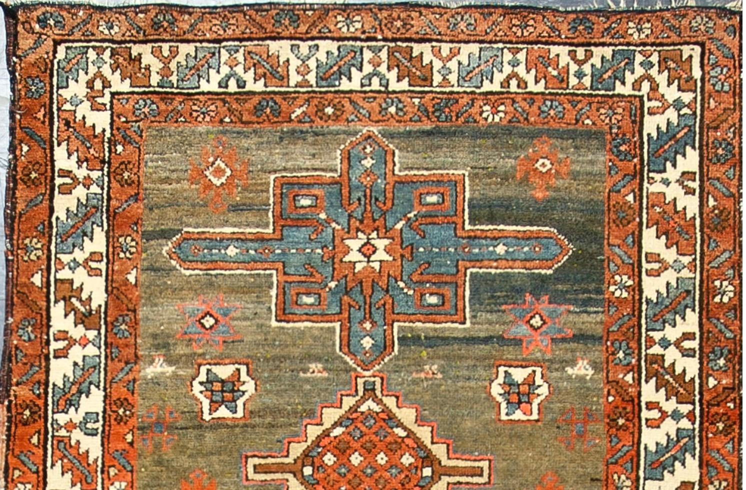 Across the Aras river from Karajeh is the Armenian Caucasian rug area of Karabagh (Black Garden) which wove scatters, runners and gallery rugs from the 17th century onwards, often with cochineal reds and violets as significant tones. Antique