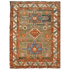 Kaukasischer Karabagh-Teppich, ca. 1940 3'2 x 4'4, Vintage