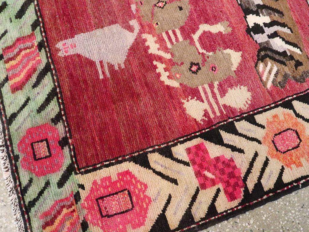 Wool Vintage Caucasian Karabagh Carpet