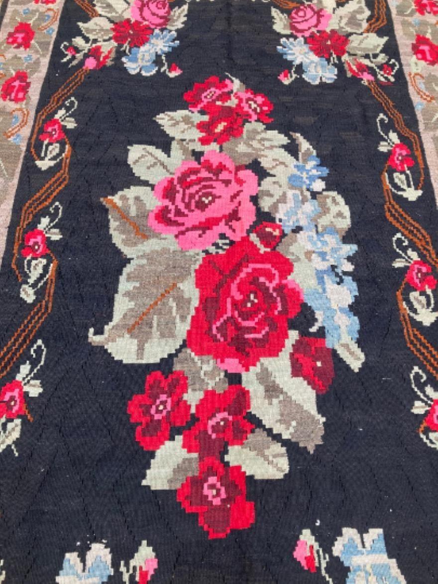 Kilim vintage caucásico de Karabagh de 2,77 m x 1,49 m en Bueno estado para la venta en St. Albans, GB