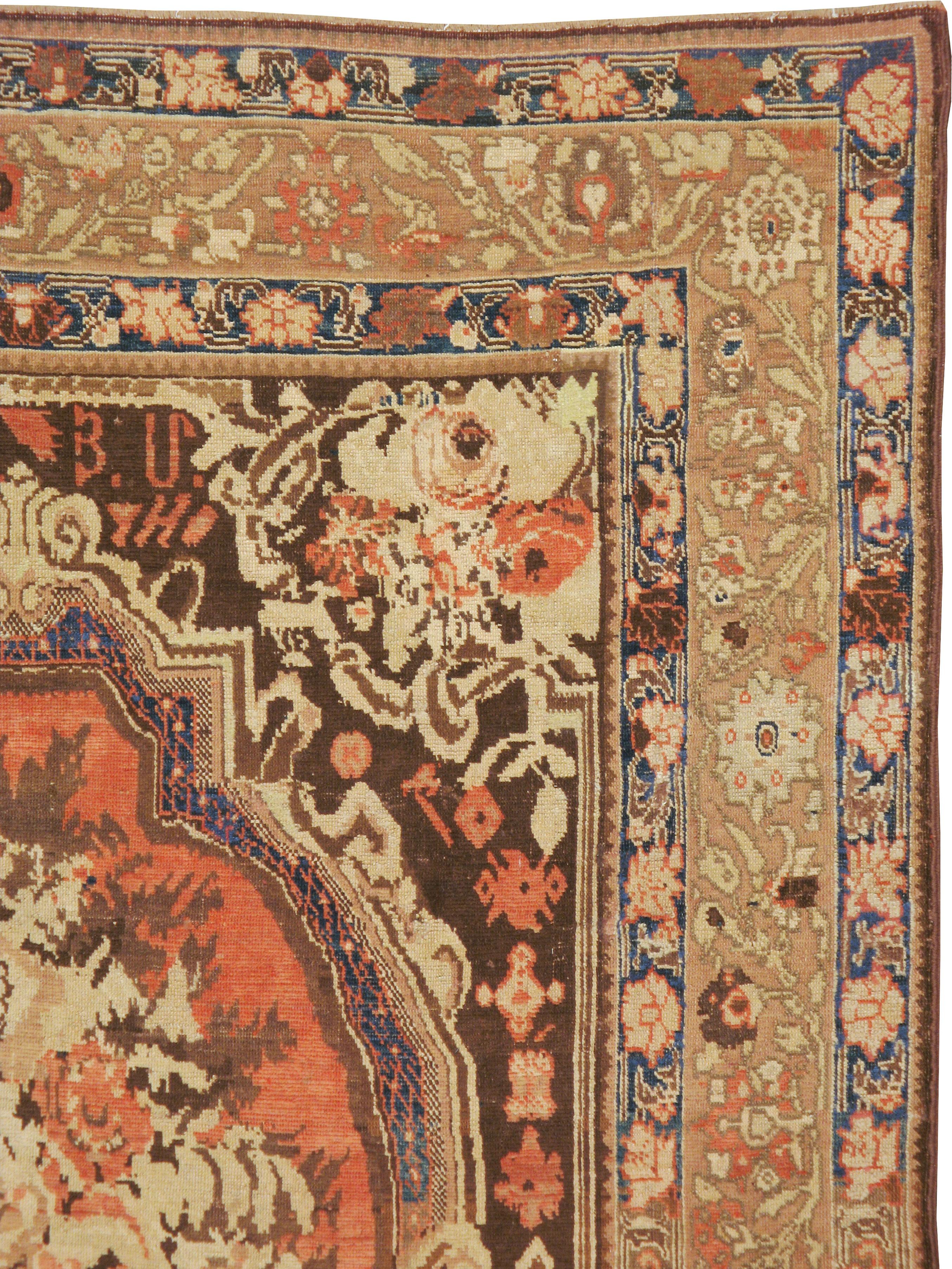 Kaukasischer Karabagh-Teppich im Vintage-Stil (Rustikal) im Angebot