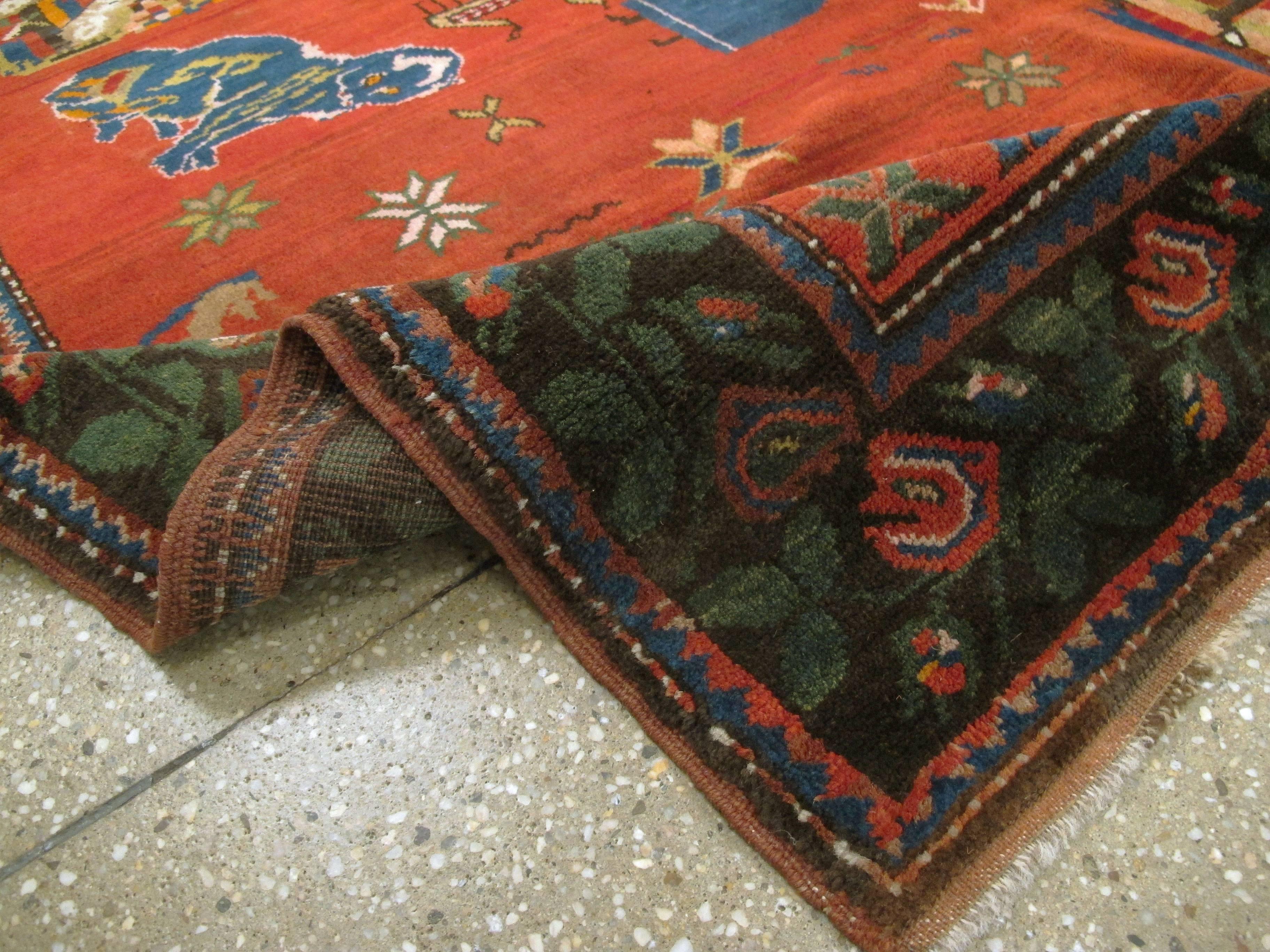 Kaukasischer Karabagh-Teppich im Vintage-Stil (Wolle) im Angebot