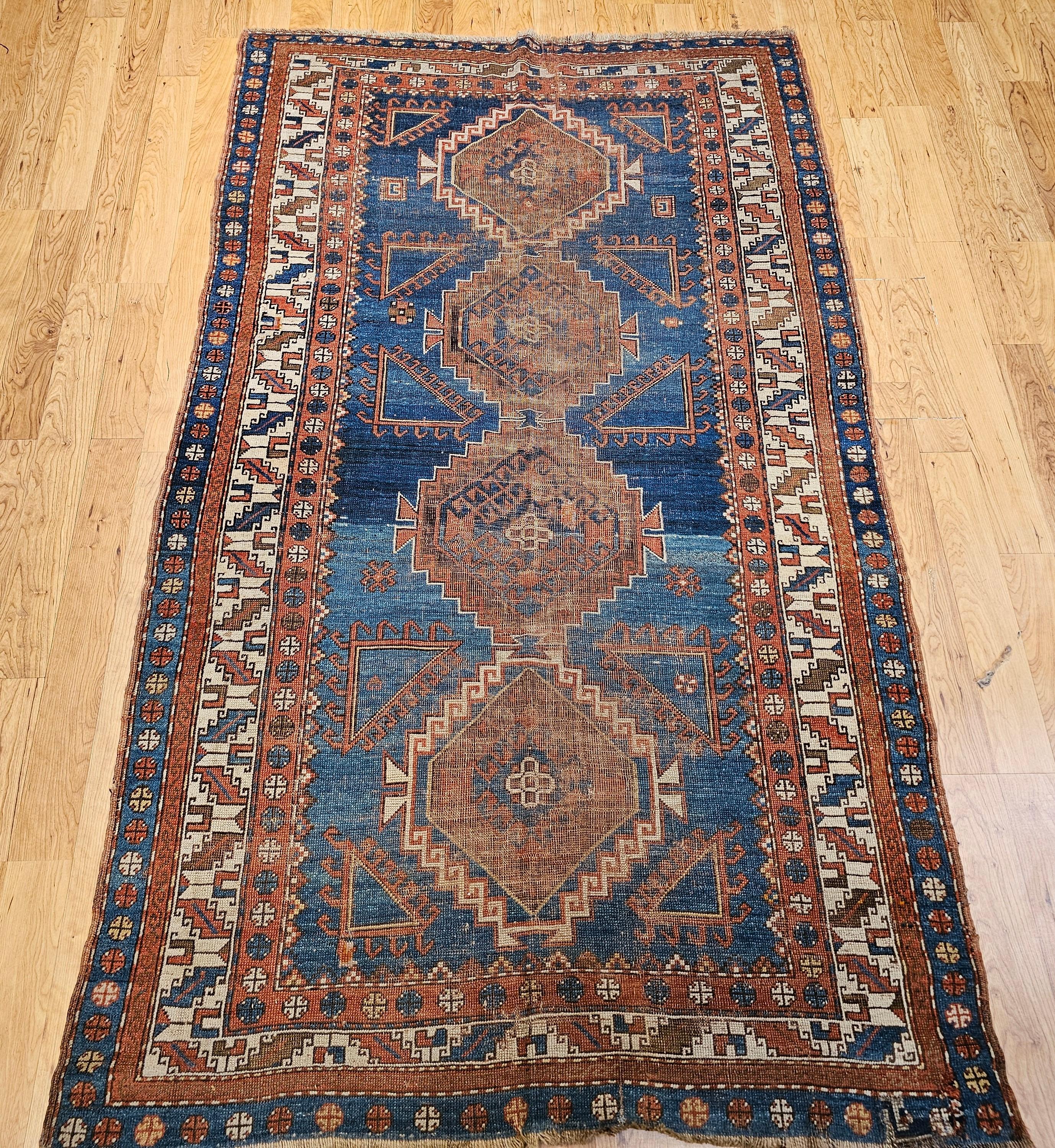 Laine Tapis vintage du Caucase Kazak en vente