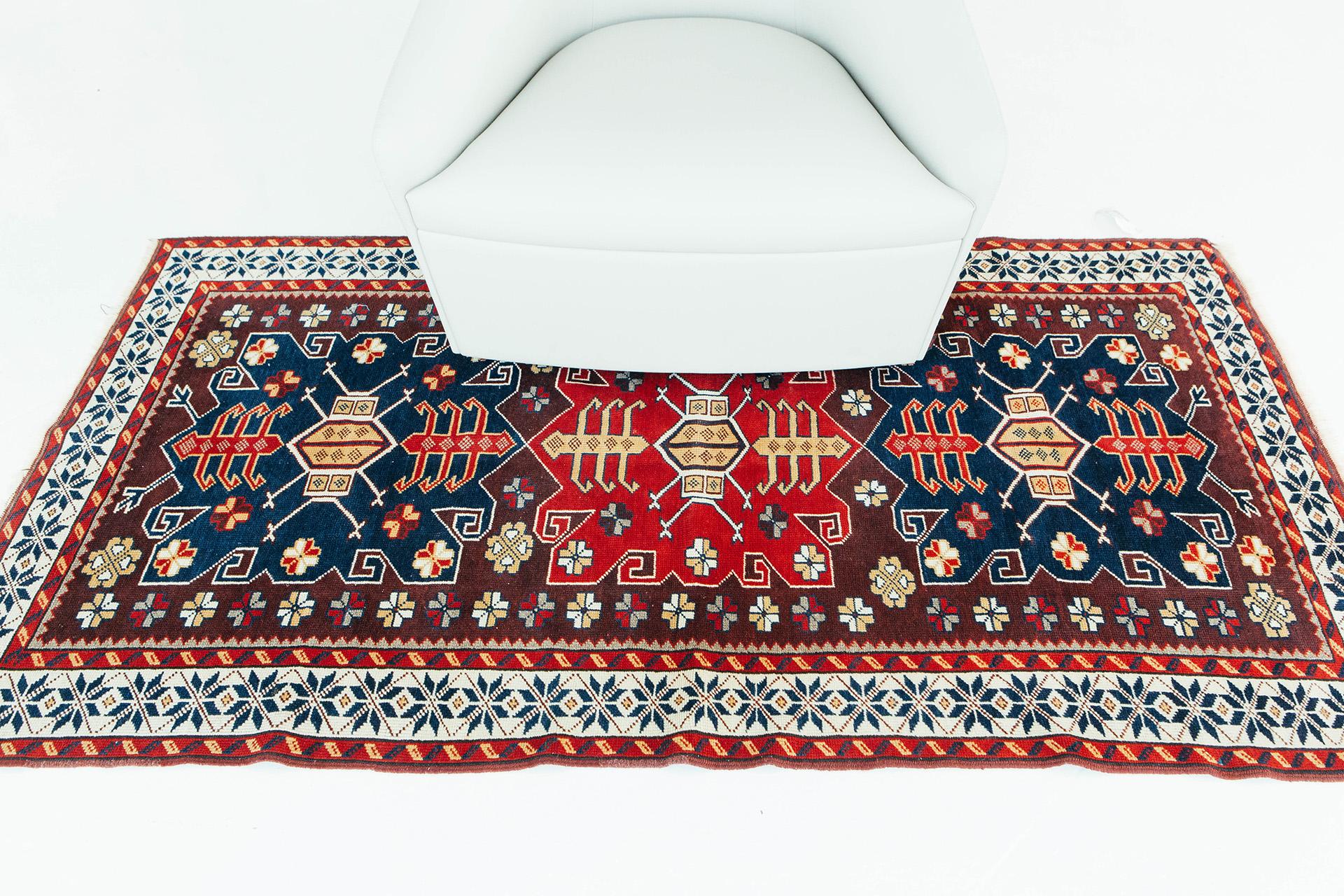 Russian Vintage Caucasian Kazak For Sale