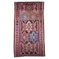 Vintage Caucasian Kazak Kilim