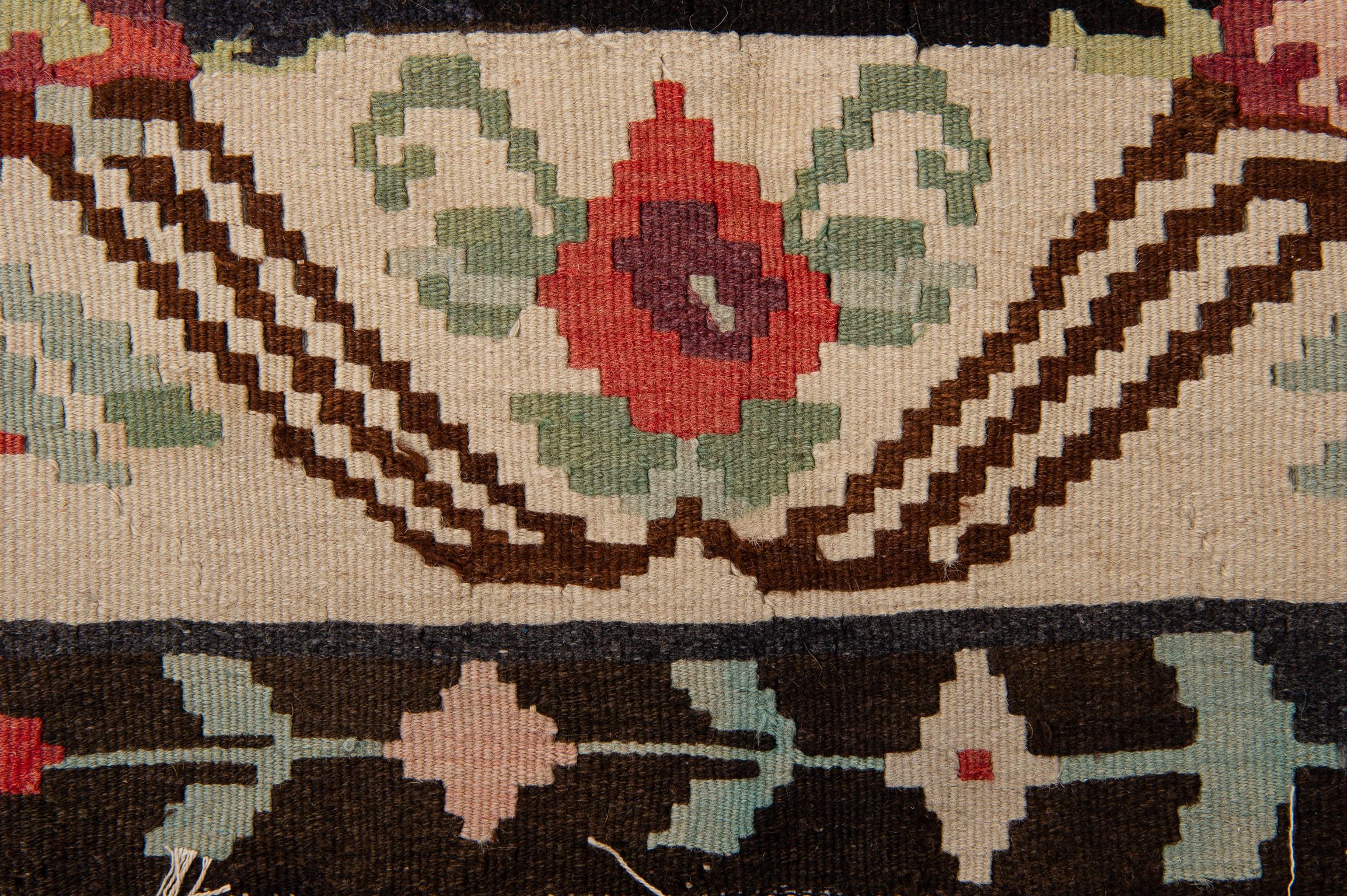  Caucasian Kilim KARABAGH with Flowers For Sale 4