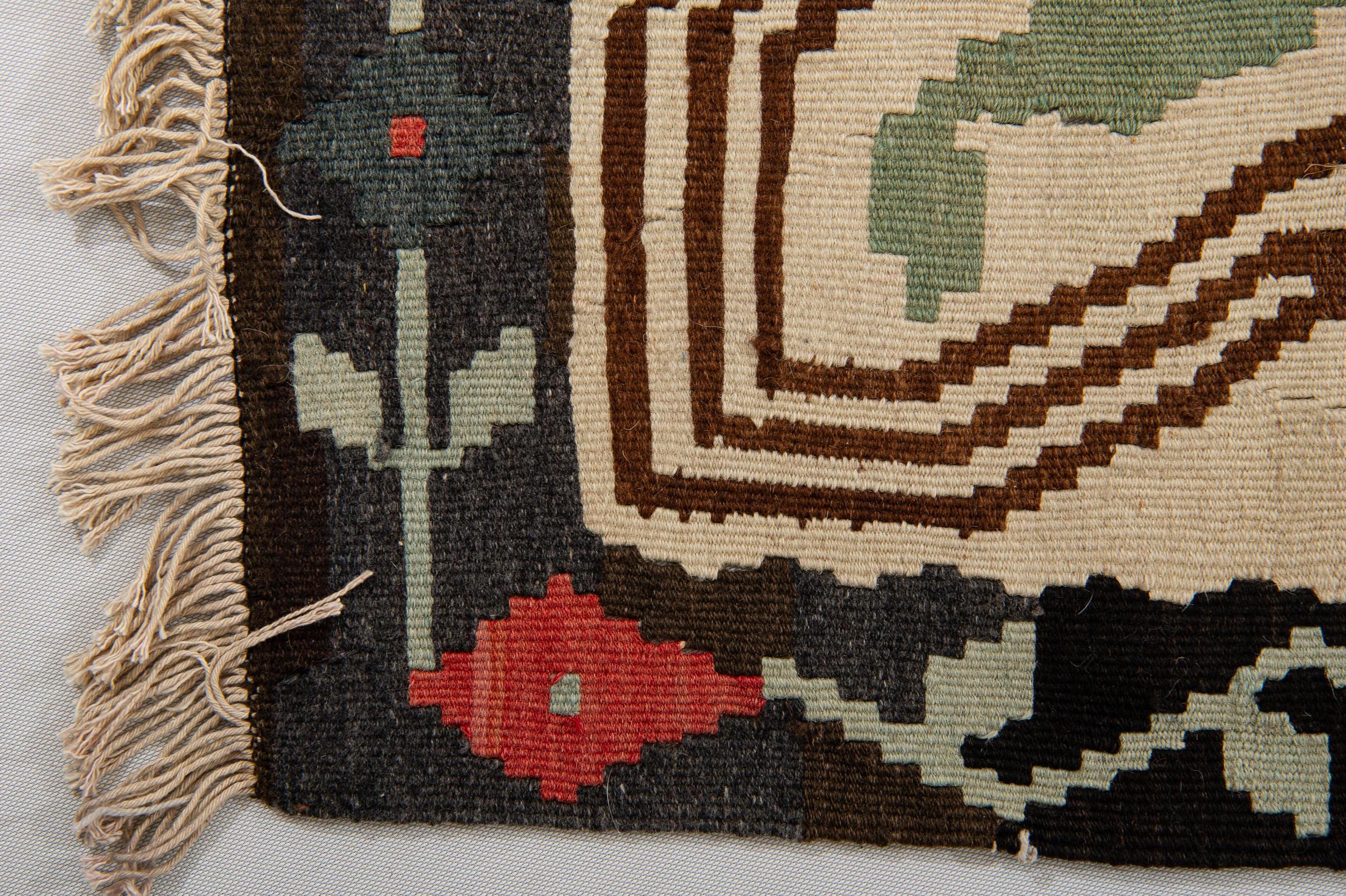 20th Century  Caucasian Kilim KARABAGH with Flowers For Sale