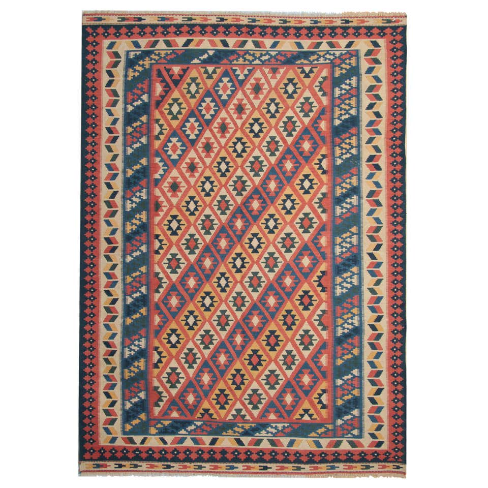 Russian Five Year Plan Caucasian Wool Rug For Sale at 1stDibs