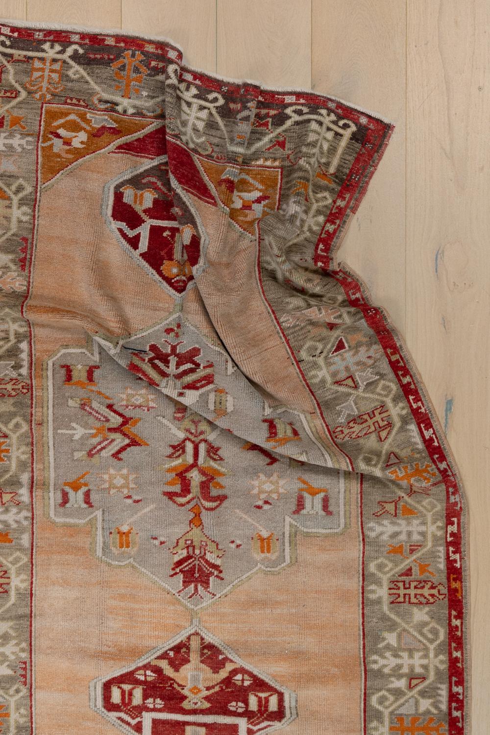 Hand-Woven Vintage Caucasian Rug For Sale