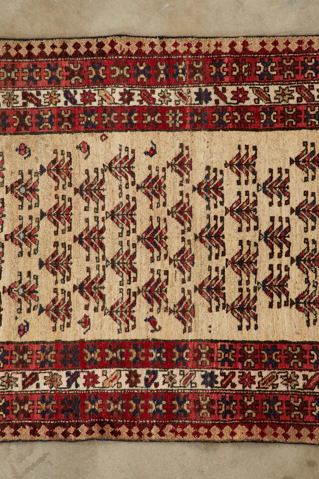 Tribal Antique Northwest Persian Ardabil Runner Carpet For Sale