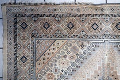 Vintage Caucasian Shirvan Textile With Rug Design 4.5' x 5.2' 1950s - 1C1152