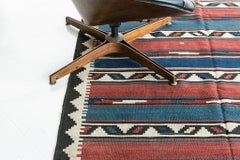 Vintage Caucasian Tribal Shirvan Kilim Rug