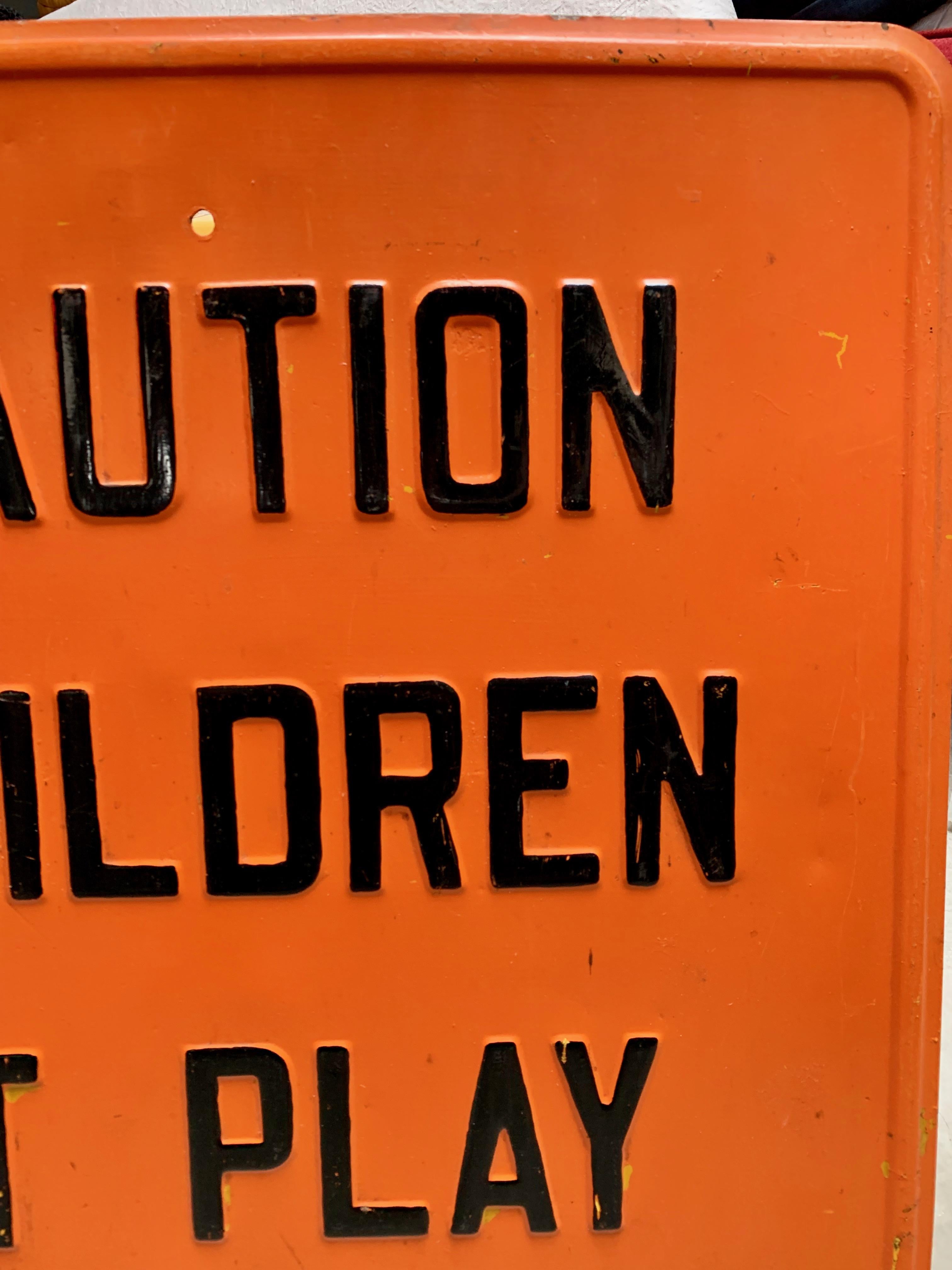 caution children playing sign