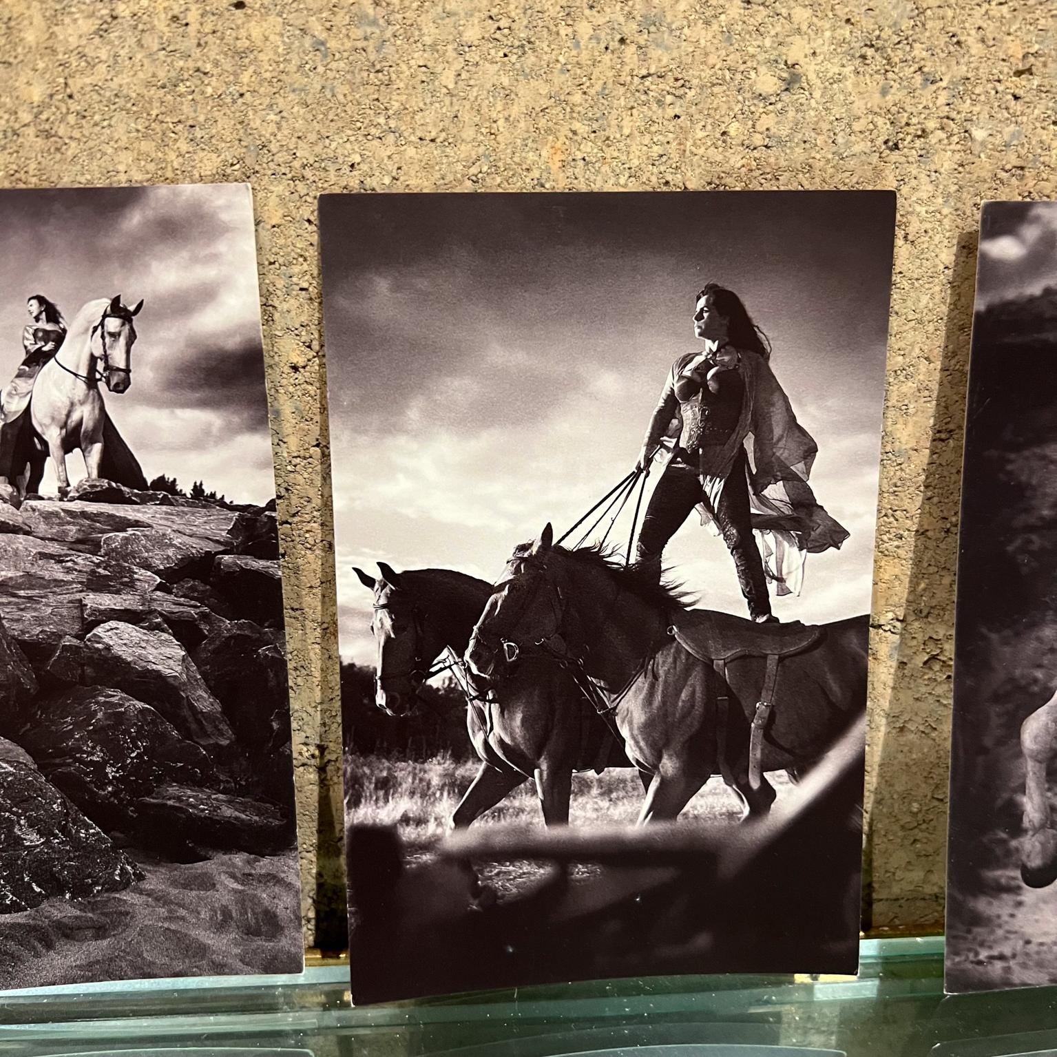 Vintage Cavalia Set of Five Post Card Prints Black and White Canada In Good Condition For Sale In Chula Vista, CA