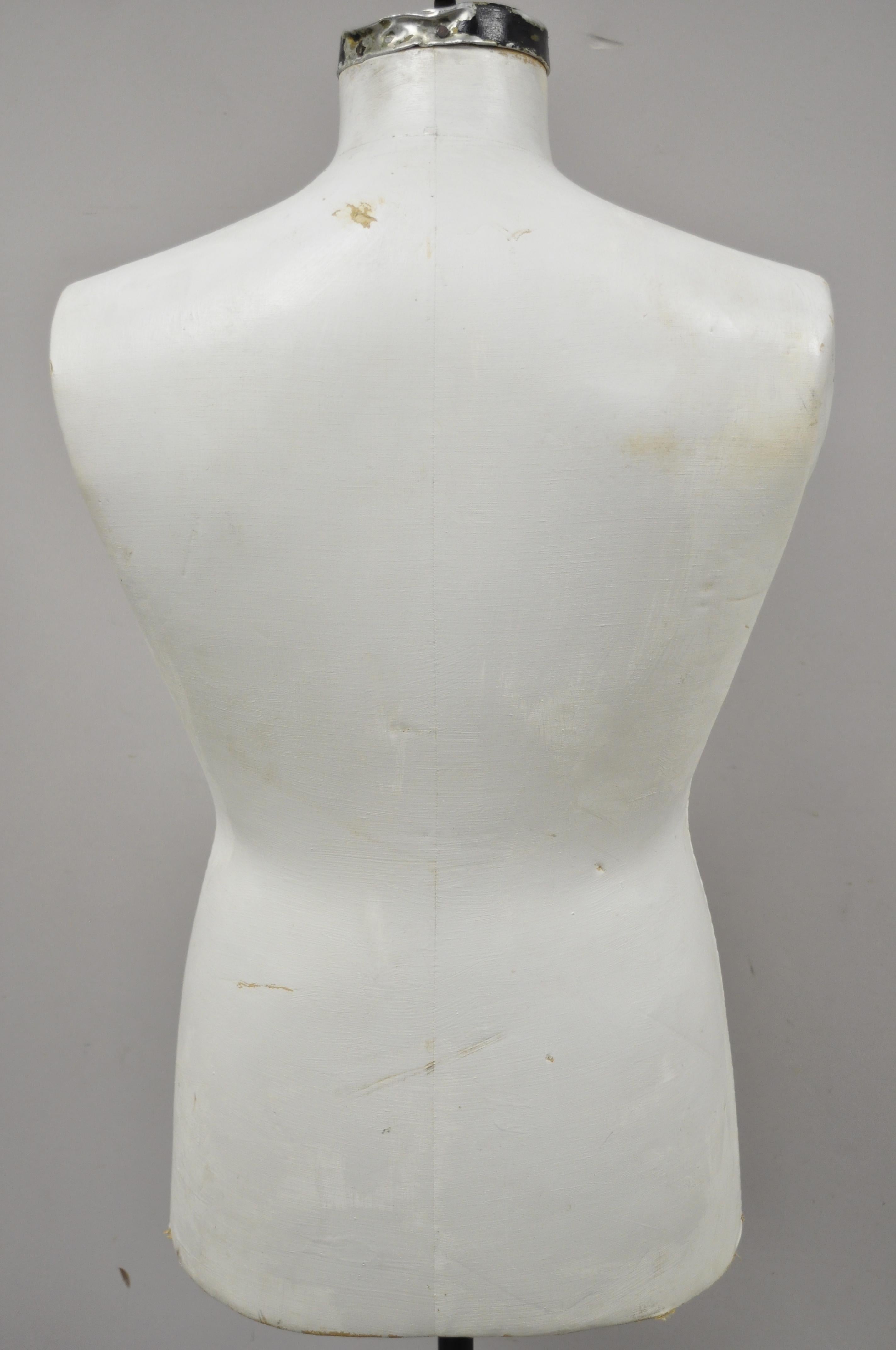 Vintage Cavanaugh Model Male Dress Form Mannequin Cast Iron Display 3