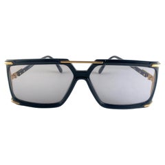 Vintage Cazal 638 Gold & Black Frame 1980's West Germany Sunglasses