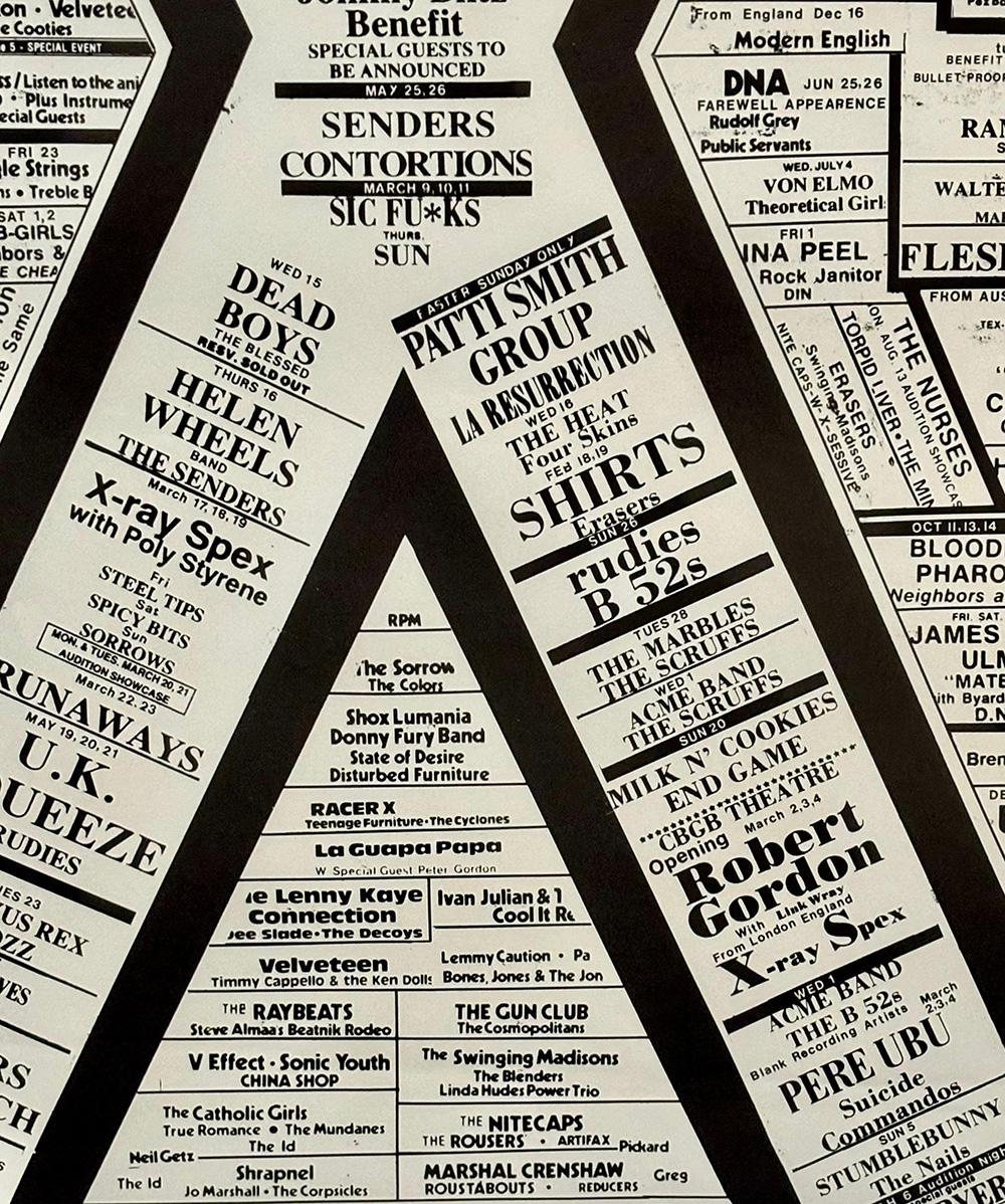 Vintage CBGB-Poster 1983 (CBGB-Poster zum 10-jährigen Jubiläum Patti Smith Talking Heads) (Ende des 20. Jahrhunderts) im Angebot
