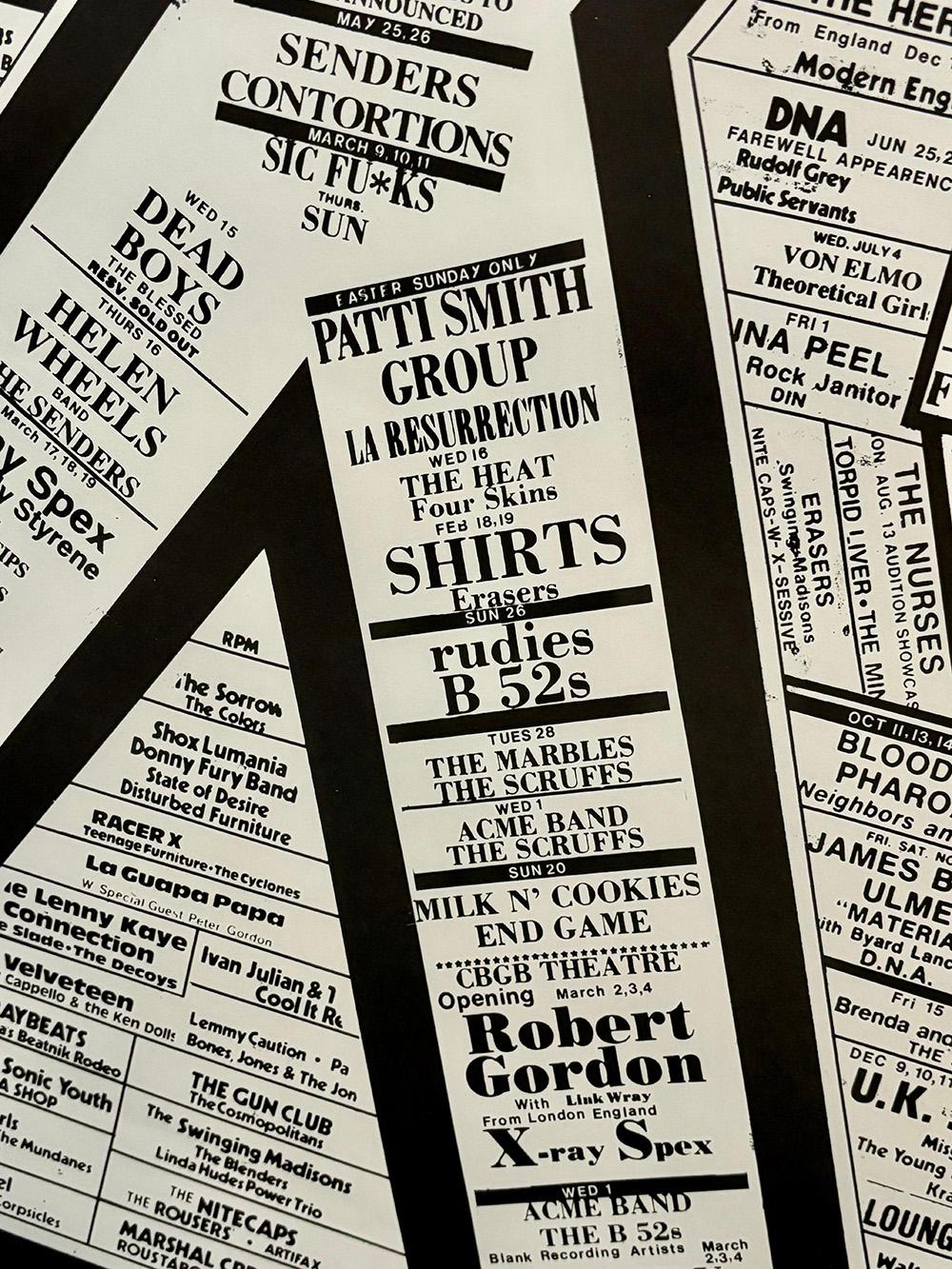Vintage CBGB-Poster 1983 (CBGB-Poster zum 10-jährigen Jubiläum Patti Smith Talking Heads) (Papier) im Angebot