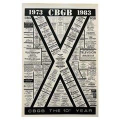 Vintage CBGB poster 1983 (CBGB 10 year anniversary Patti Smith Talking Heads)