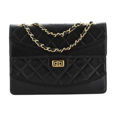 Vintage CC Turn Lock Chain Flap Bag Quilted Lambskin Medium