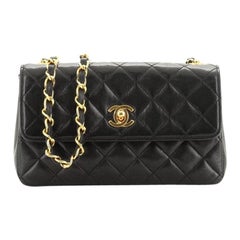 Vintage CC Turn Lock Chain Flap Bag Quilted Lambskin Mini