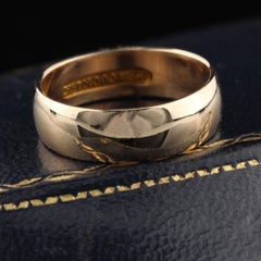 Vintage C.D.Peacock 18 Karat Yellow Gold Wedding Band
