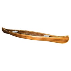Vintage Cedar Strip Canoe, USA, circa 1970s