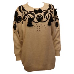 Vintage Cedars Jumper with Leather and Velvet Detail