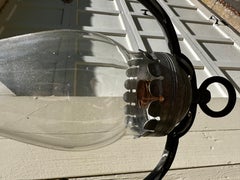 Vintage Ceiling Fixture with Vintage Glass Chimney