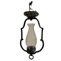 Vintage Ceiling Fixture with Vintage Glass Chimney