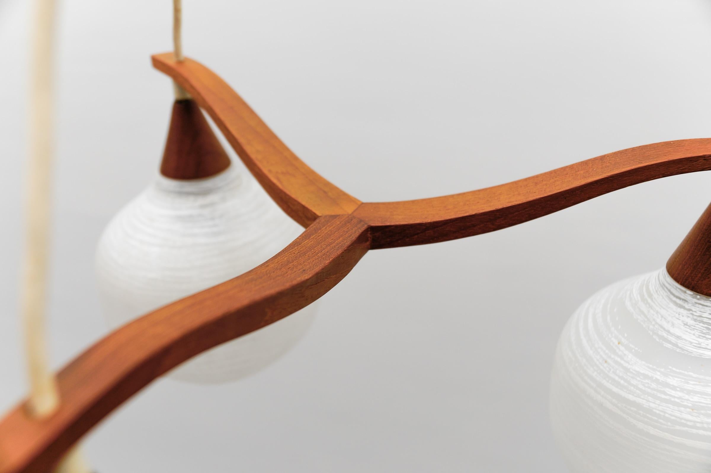 Lampada da soffitto vintage di Uno & Östen Kristiansson per Luxus, Svezia anni '50 in vendita 8
