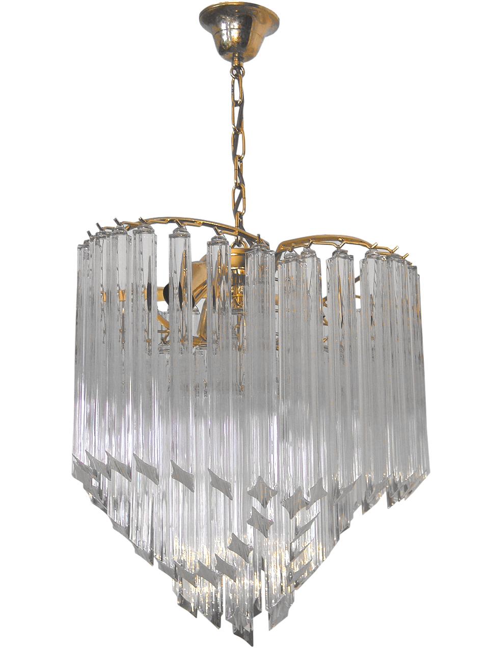 Modern Vintage Ceiling Lamp Crystal Paolo Venini, Italy, years 1980 For Sale